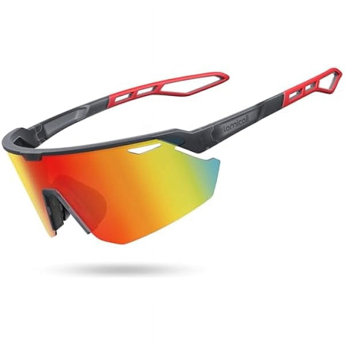 Polarized Sports Sunglasses for Men Women, 24g, UV400 Protection Sun Glasses for Cycling Running Baseball Fishing