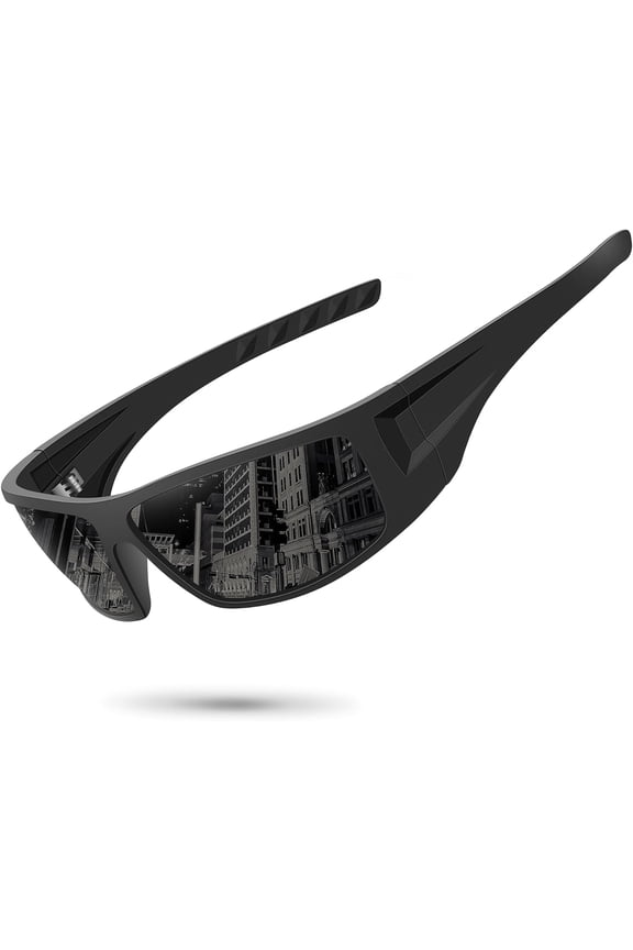 Polarized Sports Sunglasses for Men Women Unbreakable Frame Cycling Fishing Wrap Around Sunglasses UV400 Protection