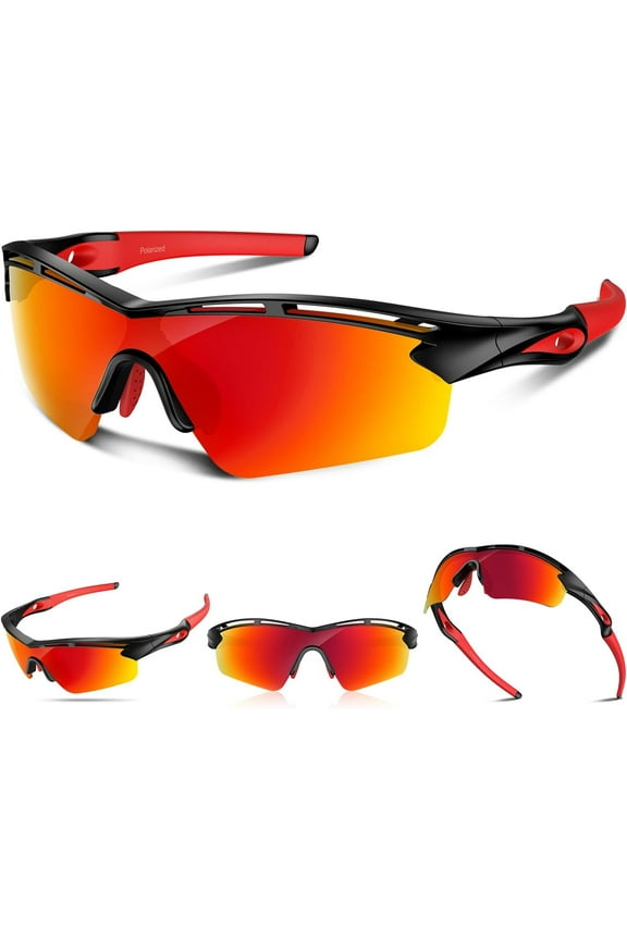 Polarized Sports Sunglasses for Men Women Youth Baseball Cycling Running Driving Fishing Tennis Golf Motor TAC UV400 TR90