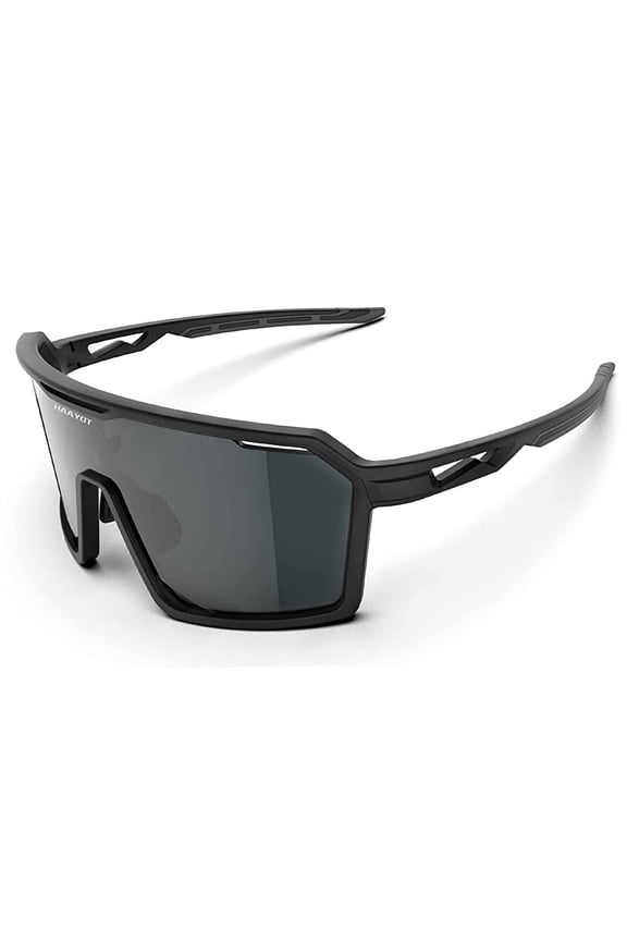 Polarized Sports Sunglasses for Men and Women, Big Frame TR90 Flexible Frame with UV Protection for Cycling, Running and Hiking