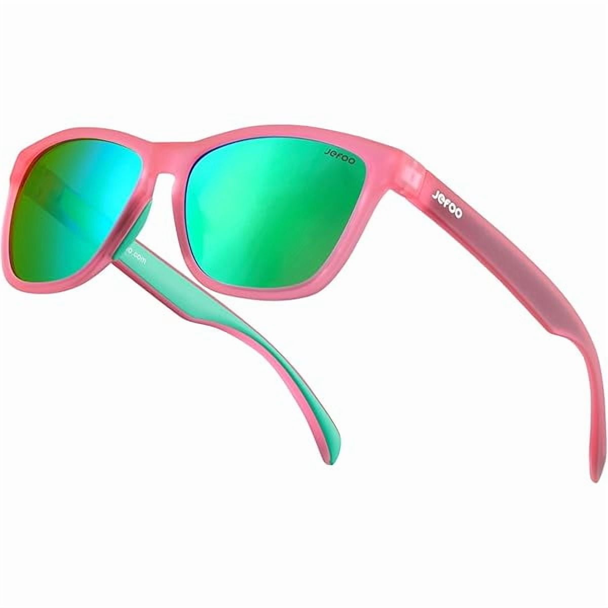 Polarized Sports Sunglasses for Women Men Running Retro Trendy Sun Glasses UV400 Protection Tangle Free