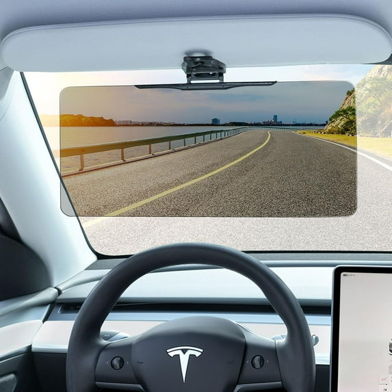Polarized Sun Visor Extender for Car, Anti-Glare UV400 Car Visor Extension Sun Blocker for Safe Driving, Universal Clip on Sun Visor for Cars SUV