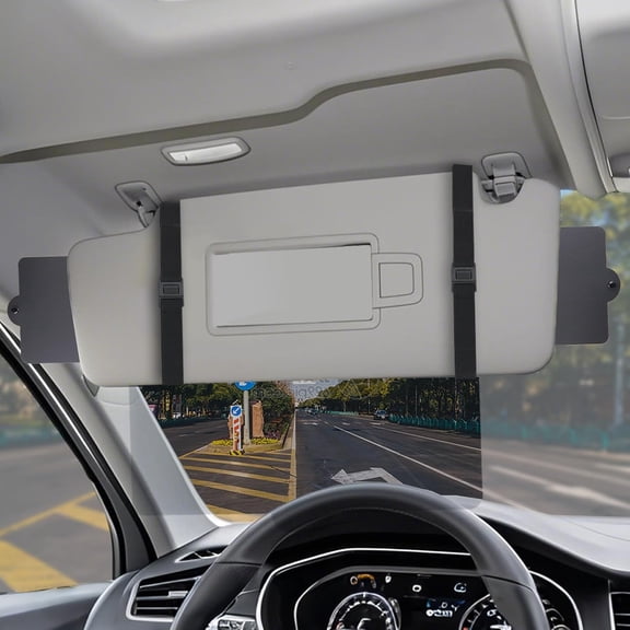 Polarized Sun Visor Extender for Car with PC Lens & 2 Side Sunshade, UV400 Extension, Anti-Glare Safe Driving