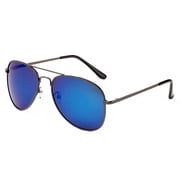 Polarized Sunglasses Classic Aviator Flash Full Mirror Lenses Slim Frame Super Light Weight for Men Women with Comfortable Spring Hinge UV Protection