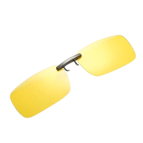Polarized Sunglasses Clip On Driving Glasses Day UV400 Outdoor - Yellow, as described