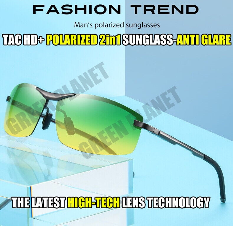 Polarized Sunglasses Day Night Driving glasses Men Driving Pilot