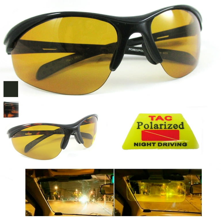 1 Pilot Polarized Sunglasses Fashion Yellow Lens Night Driving Glasses —  AllTopBargains