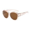 thumbnail image 1 of Polarized Sunglasses Fit Over Glasses for Men Women, Oversized Square Shades UV Protection Gold, 1 of 4