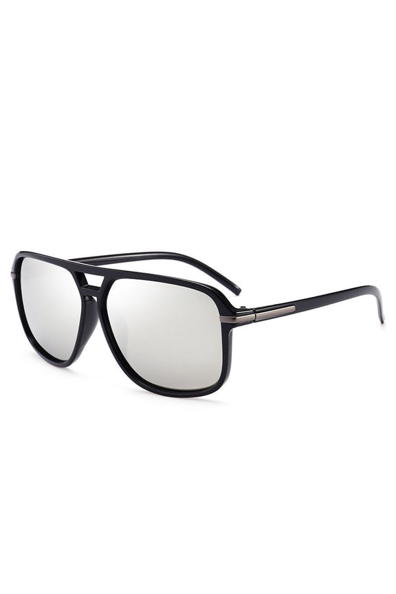Polarized Sunglasses For Men UV400 Protection Driving Retro Fashion Oval Frame TAC Lens PC Frame