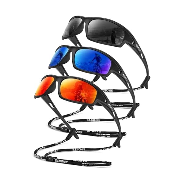 Polarized Sunglasses Men, Sports Sun Glasses Womens UV400 Protection for Fishing Running Driving