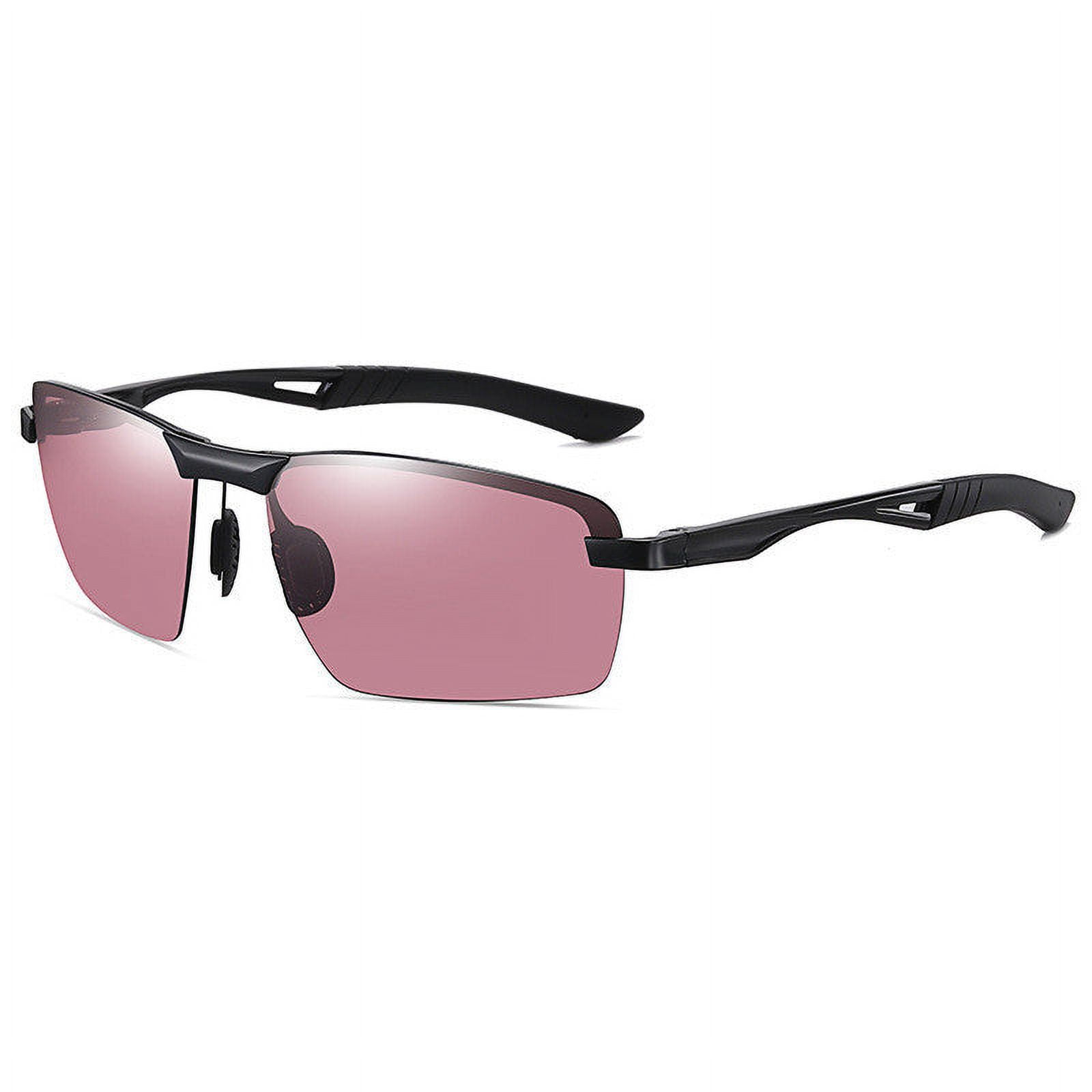 Polarized Sports Sunglasses UV400 - Aluminum Metal Frame, Mirror Lens For Driving, Riding & Fishing