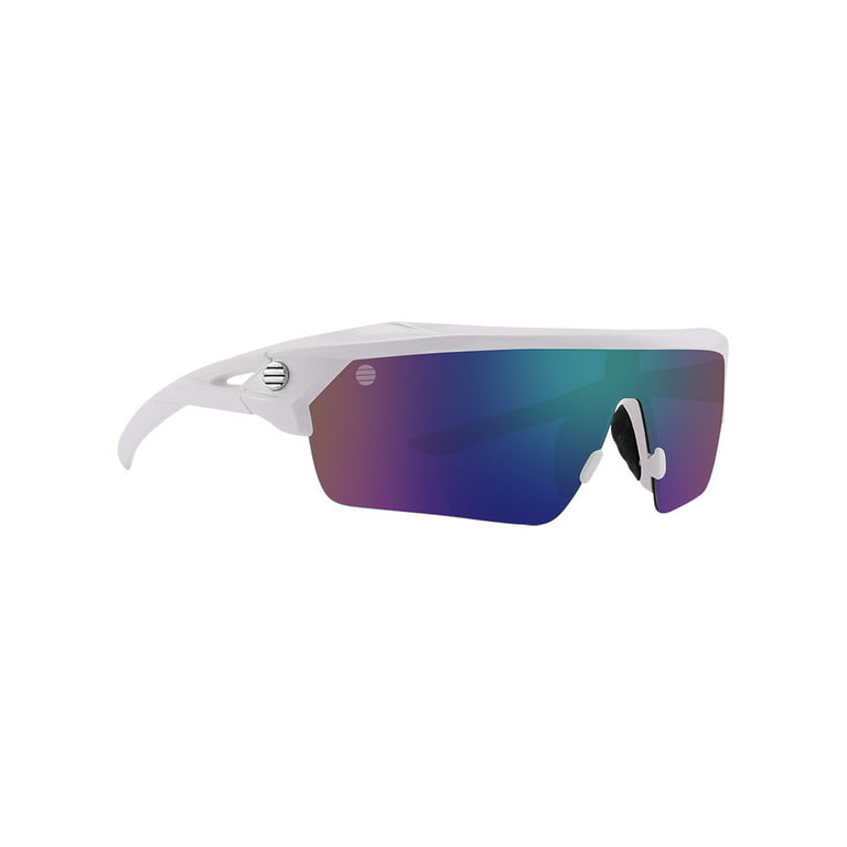 Polarized Sunglasses for Men & Women, Polarized HD Sport Wrap Men Cycling  Golf Ski Sunglasses Fishing Driving Glasses, Block 100% of UVA,UVB and UVC  Rays (White frame Multicolor Lens) 