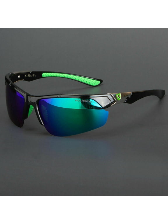 Polarized Sunglasses for Men & Women, Polarized HD Sport Wrap Men Cycling Golf Ski Sunglasses Fishing Driving Glasses, Block 100% of UVA,UVB and UVC Rays (Red)