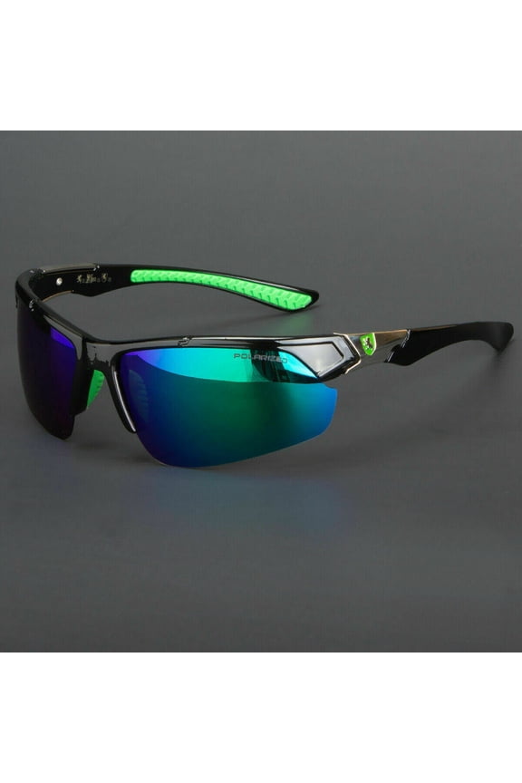 Polarized Sunglasses for Men & Women, Polarized HD Sport Wrap Men Cycling Golf Ski Sunglasses Fishing Driving Glasses, Block 100% of UVA,UVB and UVC Rays (Red)