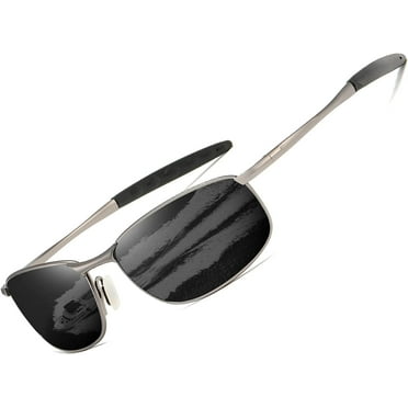 Polarized Sunglasses Men's Retro Rectangular Frame Classic Unisex Glasses K0535