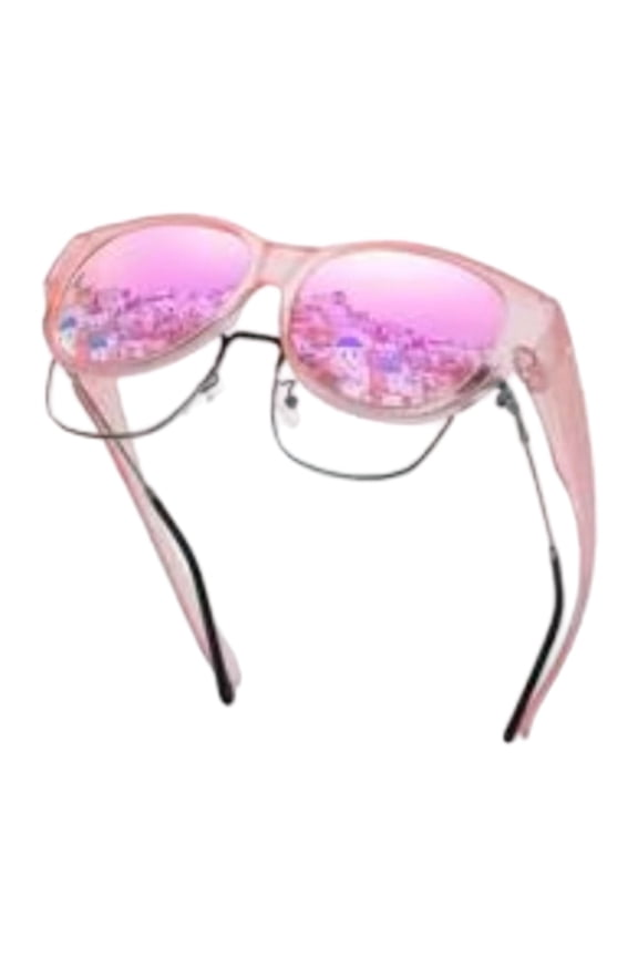 Polarized Sunglasses Over Glasses Women, Oversized Cat Eye Trendy Sun Shades UV400 Protection
