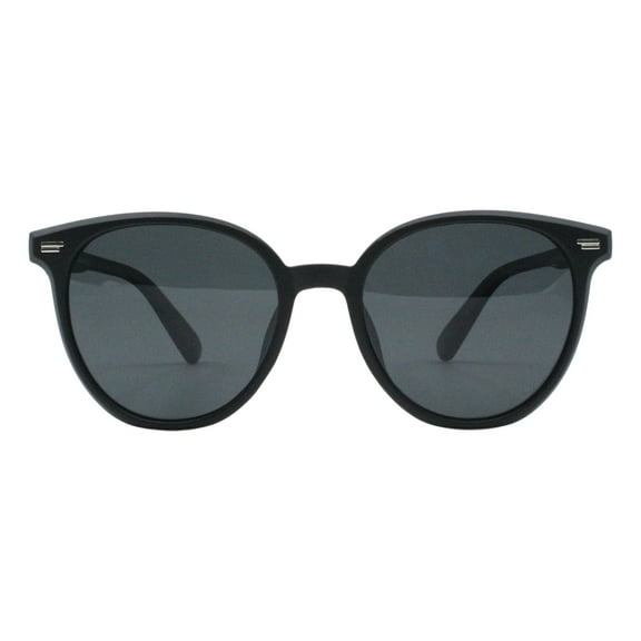 Polarized Sunglasses Round Horn Rim Classic Hipster Shades UV400 Matte Black
