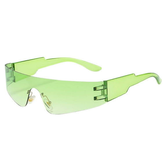 Polarized Sunglasses Women Unisex Rimless Punk Style with Modern Tile Design for Colorful Fashion Eye