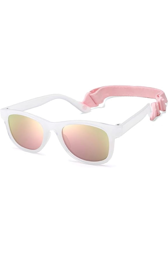 Polarized Sunglasses for Baby with Strap 100% UV Protection Shades for Toddler Age 0-24 Months