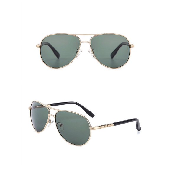 Polarized Sunglasses for Men, Retro Metal Frame, UV Protection, 60mm Lens Width, Model 1879