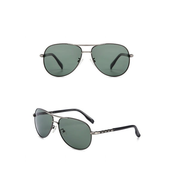 Polarized Sunglasses for Men, Retro Metal Frame, UV Protection, 60mm Lens Width, Model 1879