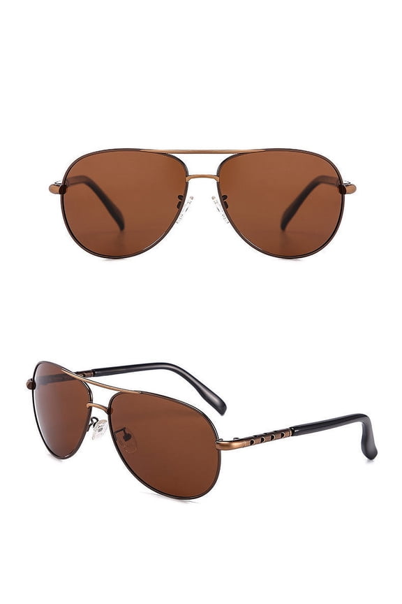 Polarized Sunglasses for Men, Retro Metal Frame, UV Protection, 60mm Lens Width, Model 1879