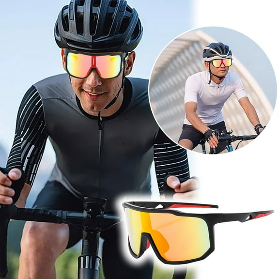 Polarized Sunglasses for Men Women Large Sun Protection Riding Cycling Golf Sport Sun Glasses Yellow Lens