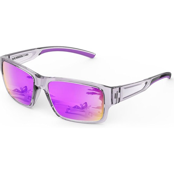 Polarized  Sunglasses for Men Women, UV400 Protection Glasses Wrap Around Goggles for Driving Fishing