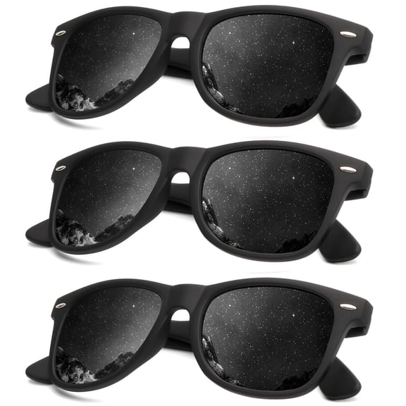 KALIYADI Polarized Sunglasses for Men and Women Matte Finish Sun glasses Color Mirror Lens UV Blocking (3 Pack)