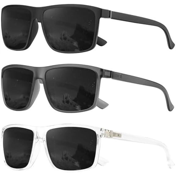 Polarized Sunglasses for Men and Women, Mens Sun Glasses with UV Protection for Driving Fishing Golf (3 Packs)