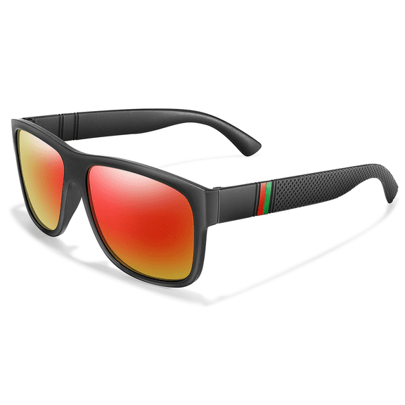 Polarized Sunglasses for Men and Women, Mens Sun Glasses with UV400 Protection for Driving Fishing Golf, Retro Oversized Square Mirror Sun Glasses