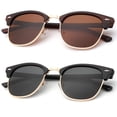 thumbnail image 1 of Polarized Sunglasses for Men and Women Semi-Rimless Frame Driving Sun glasses 100% UV Blocking (2 Pack), 1 of 3