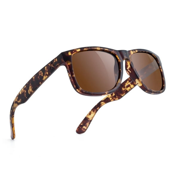 Polarized Sunglasses for Men and Women,UV Protection Rectangular Sun Glasses 8806 tortoise BrownXXL