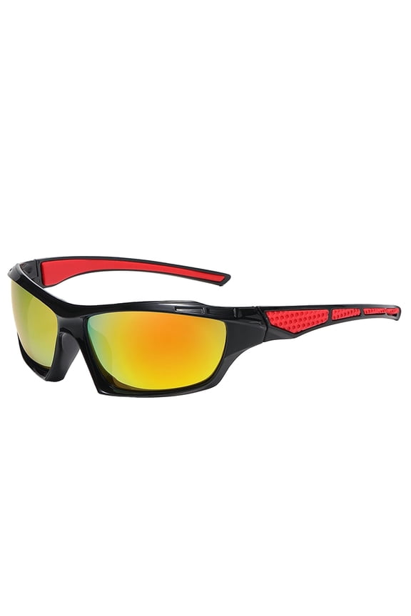 Polarized Sunglasses for Men & Women – Lightweight TR90 Frame, Sports Sunglasses Wrap Around UV Protection for Cycling Fishing Driving and Outdoor Activities (Orange)