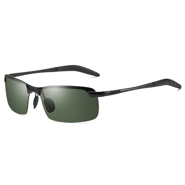Mens Polarized Sunglasses UV Protection Square Frame Driving Fishing Sports Sunglasses Enhanced Clarity Night Vision