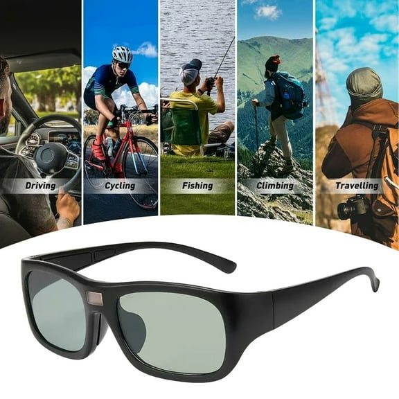 Polarized Sunglasses for Outdoor Adventures Lightweight Foldable Design with Auto-Tinting Technology for Adults
