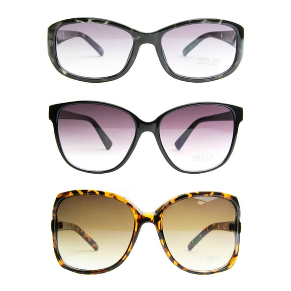 Polarized Sunglasses for Women 3 Pack in 3 Styles with Protective Pouch
