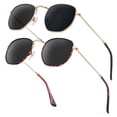 thumbnail image 1 of Polarized Sunglasses for Women and Men, Retro Hexagon Style Glasses with UV Protection Trendy Metal Frame, 1 of 7