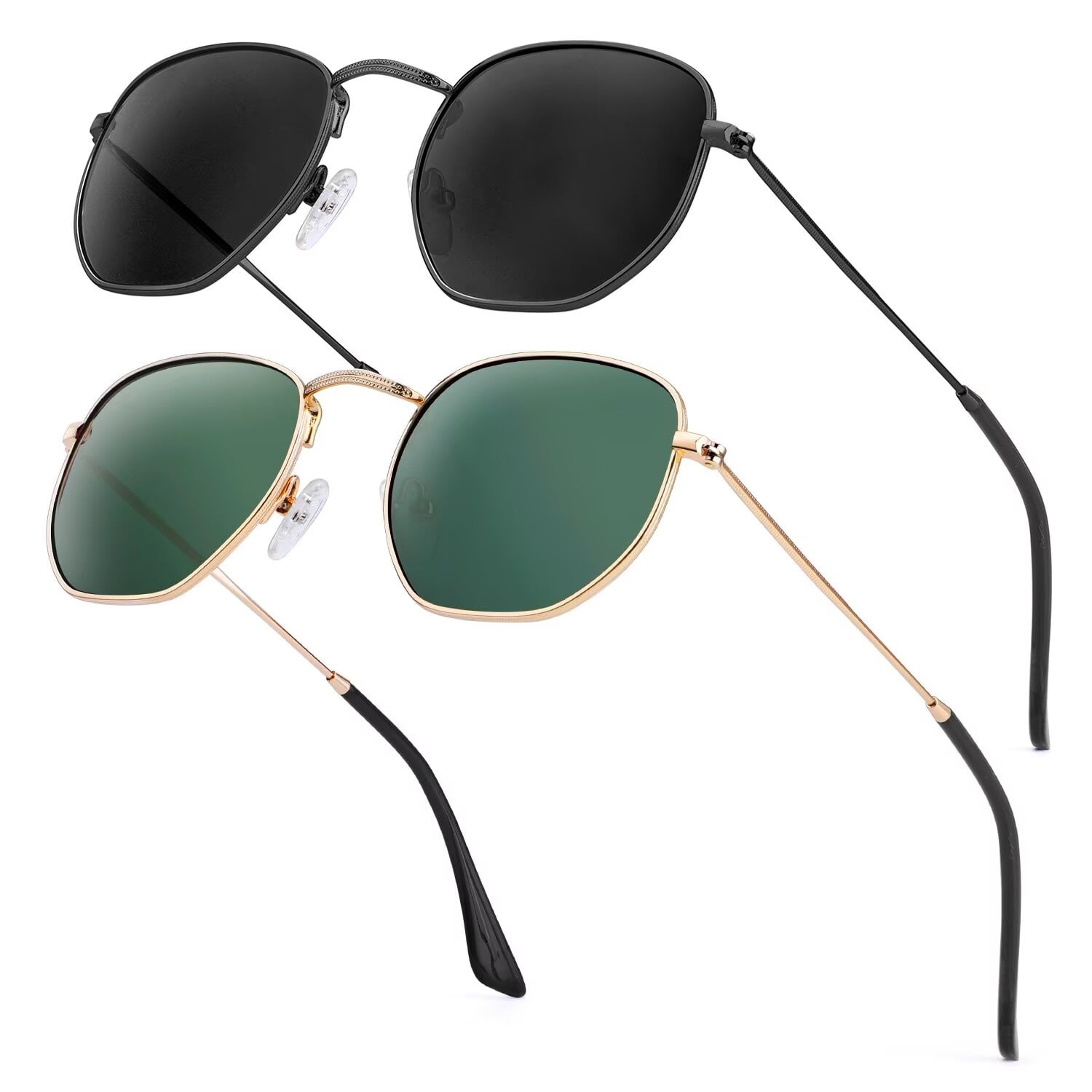 Polarized Sunglasses for Women and Men, Retro Hexagon Style  display picture 2