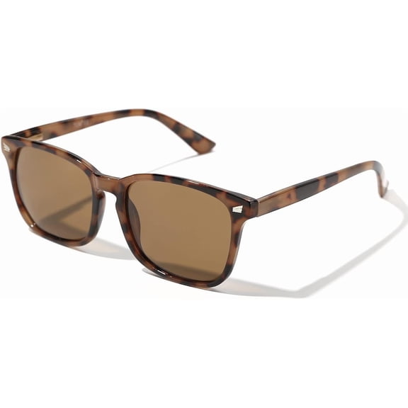 Polarized Sunglasses for Womens and Mens,Classic Square Frames Shades for UV Protection, Stylish and Trendy Sunnies