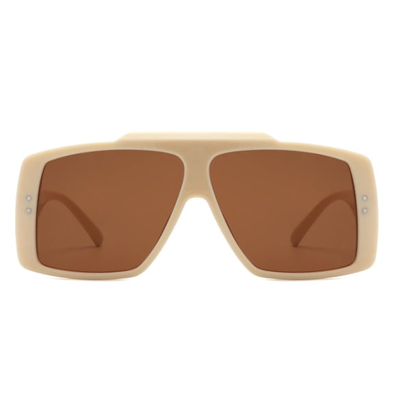 Polarized Unisex Sunglasses | Classic Black Oval Frame with Gradient Lenses | Stylish for Casual & Vacation Wear - S2129-C1