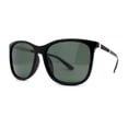 thumbnail image 1 of Polarized Womens 90s Designer Sport Horn Rim Sunglasses Black Green, 1 of 4