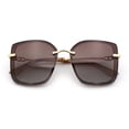 thumbnail image 1 of Polarized Womens 90s Glamour Butterfly Designer Sunglasses All Brown, 1 of 8
