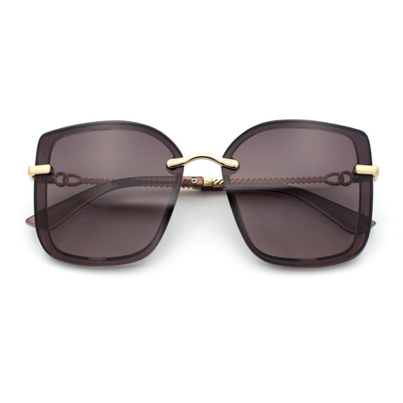 Polarized Womens 90s Glamour Butterfly Designer Sunglasses Purple Smoke