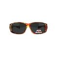 thumbnail image 1 of Polarized Womens Floral Print Fit Over Rectangular 54mm Sunglasses Orange Red, 1 of 4