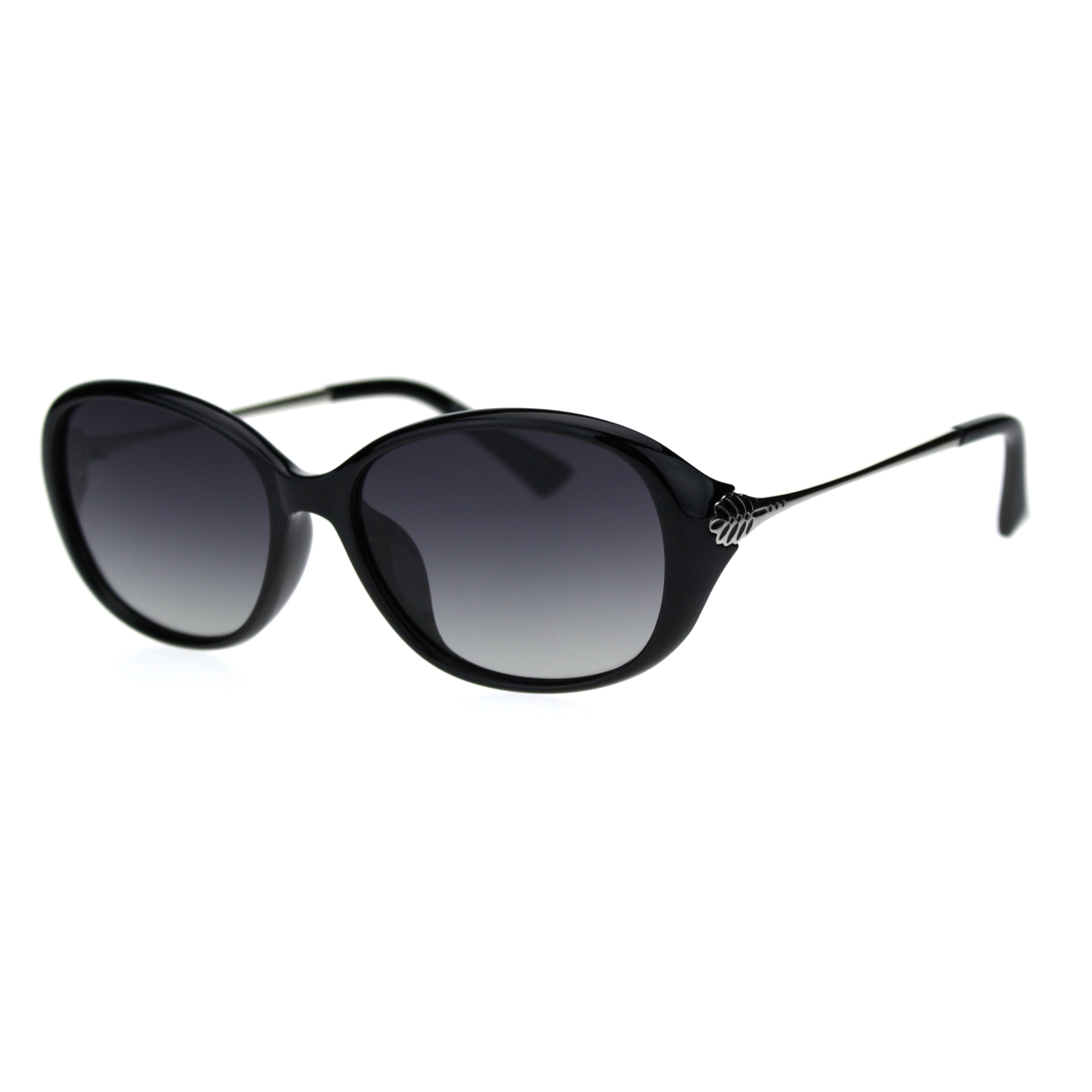 Polarized Womens Narrow Oval Leaf Metal Jewel Hinge 