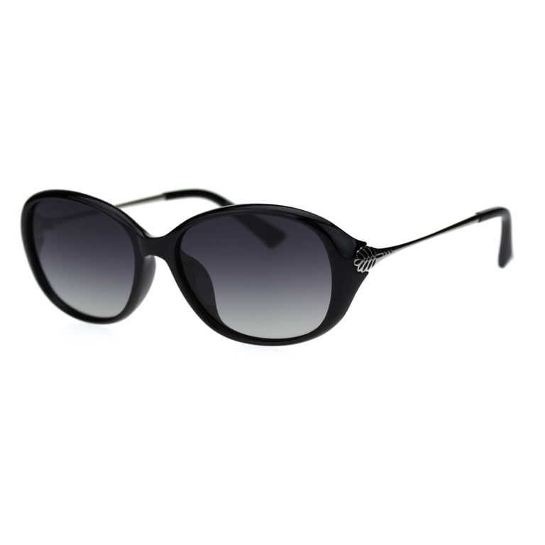 Polarized Womens Narrow Oval Leaf Metal Jewel Hinge  display picture 2