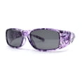 thumbnail image 1 of Polarized Womens Rhinestone 62mm Rectangle Fit Over Sunglasses Over Glasses Purple - Black, 1 of 4