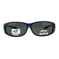 thumbnail image 1 of Polarized Womens Rhinestone Bling Fit Over Rectangular 60mm Sunglasses Purple Black, 1 of 3