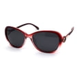 thumbnail image 1 of Polarized Womens Rhinestone Jewel Hinge Diva Sunglasses Red Black, 1 of 3